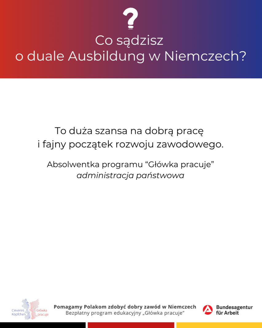 Absolwenka opinie o Ausbildung